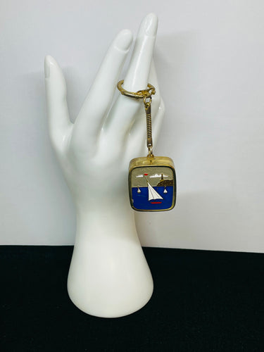 Sail Boat Music Box Keychain